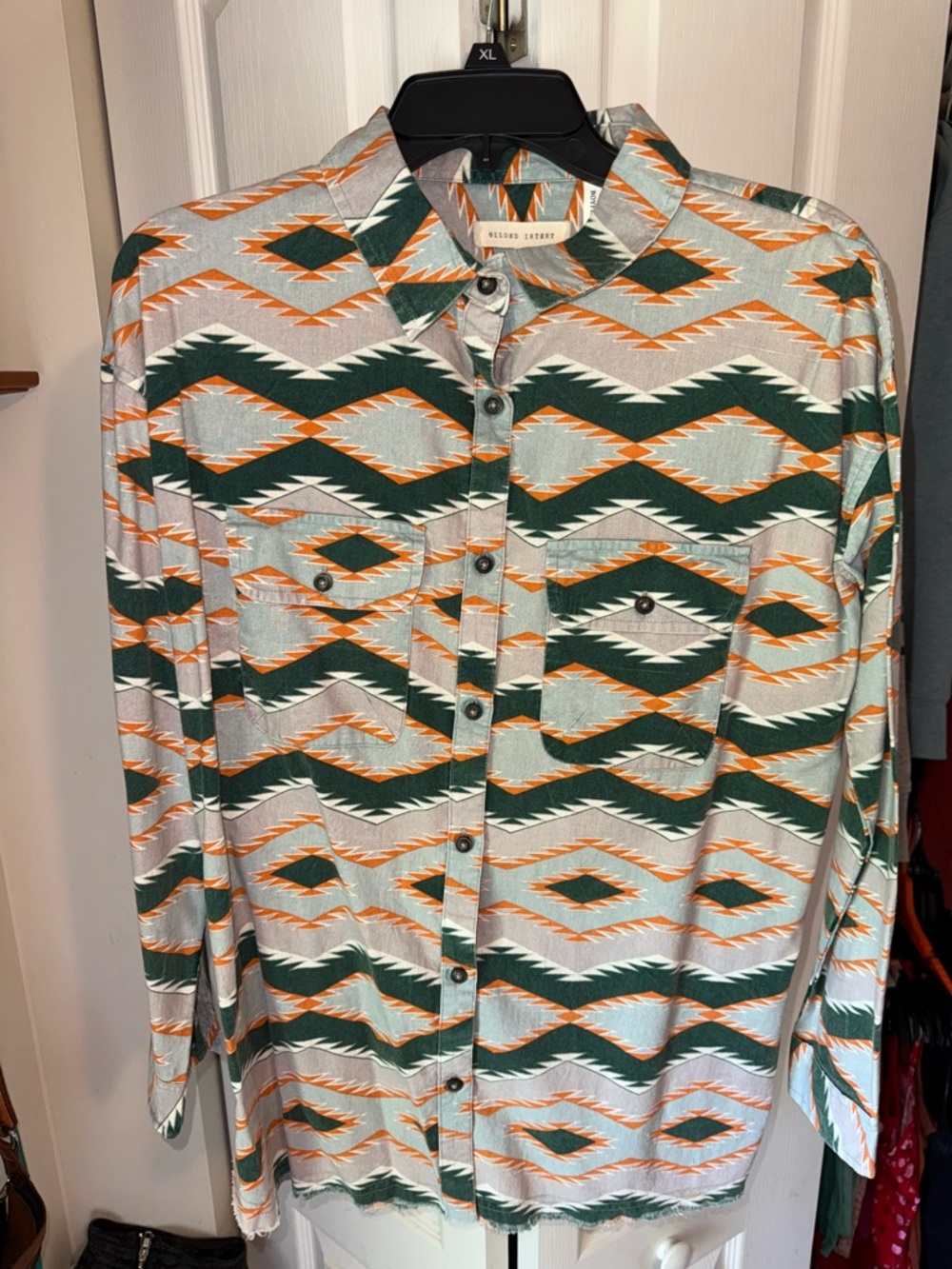 Gilded Intent-Boyfriend Rodeo Button-Down Shirt